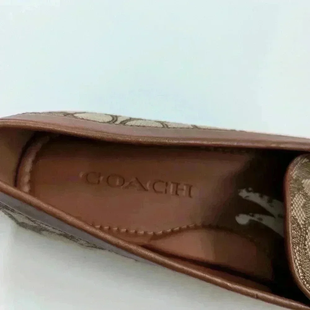 Women's Coach Lock Up Driver Loafers Size 6B Brown - Picture 4 of 10